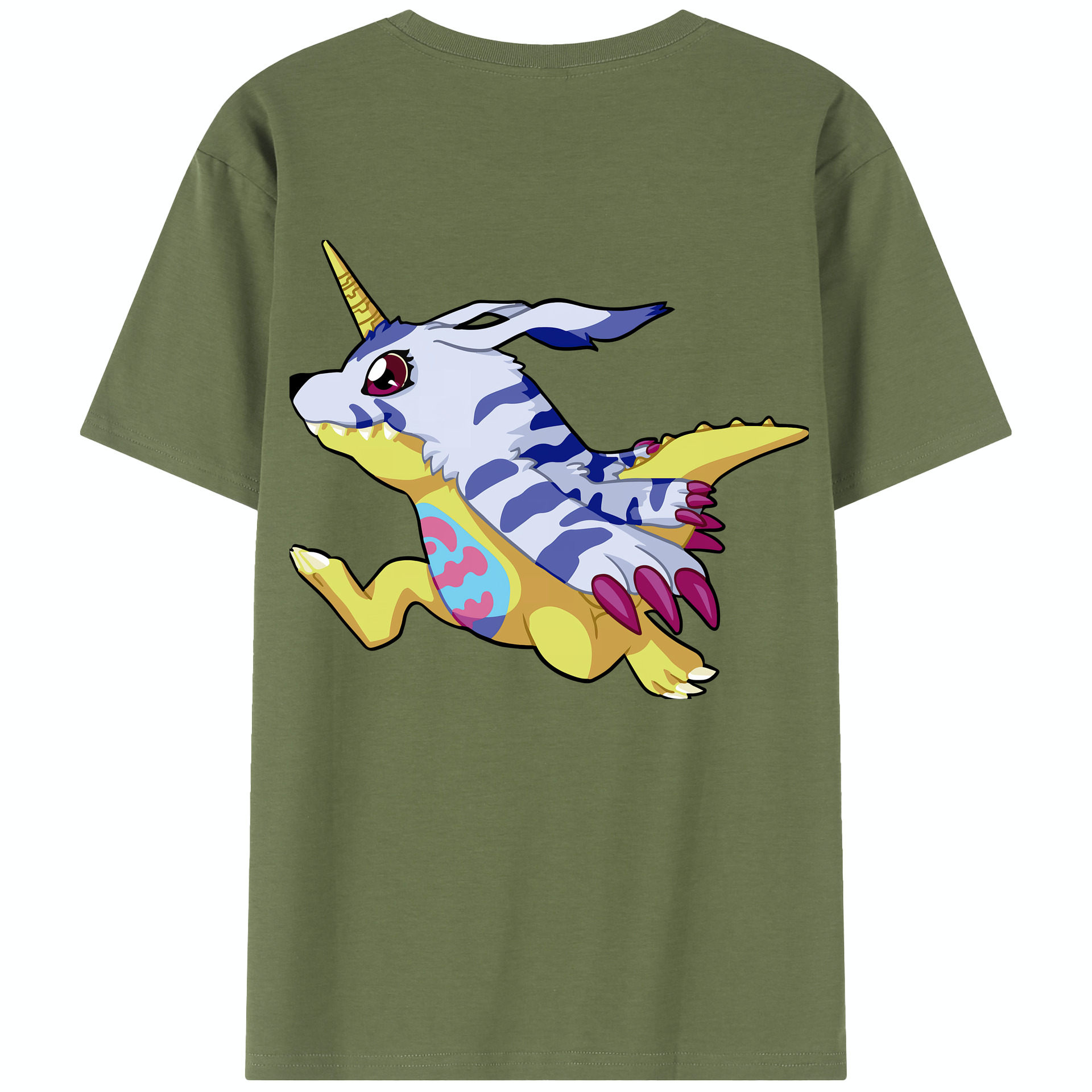 （画像用） Digimon デジタルモンスター/デジモン 綿100％半袖Tシャツ（背面プリント）